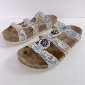 Haflinger‎ Alice Three-Strap Sandal Multicolor Floral Print 38